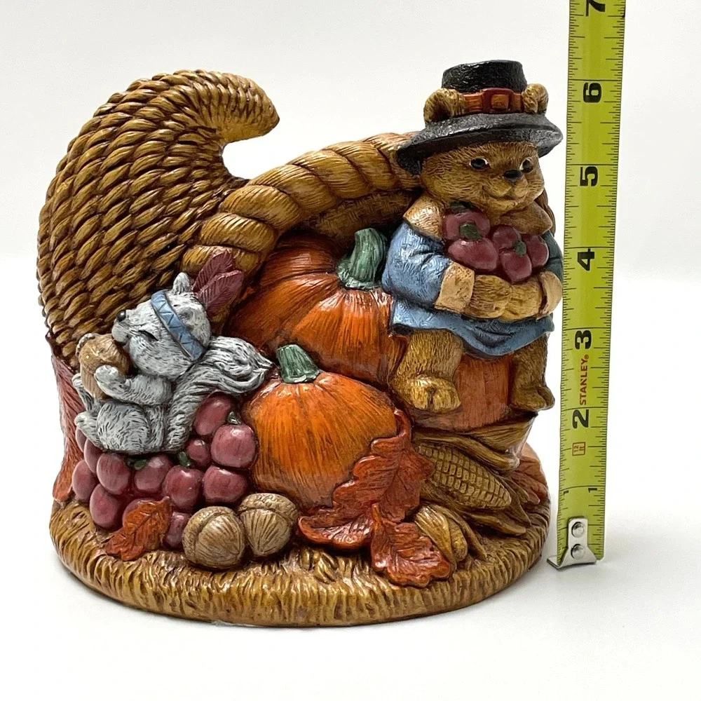 Vintage 1996 Accents Unlimited Inc Cornucopia Thanksgiving Napkin‎ Letter Holder
